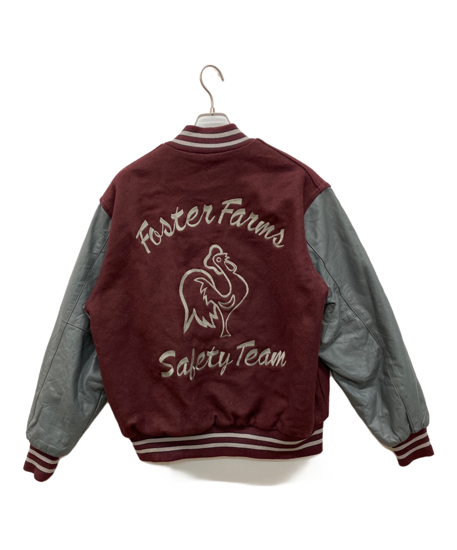 中古・古着通販】Holloway (ホロウェイ) レザー切り替え刺繍スタジャン