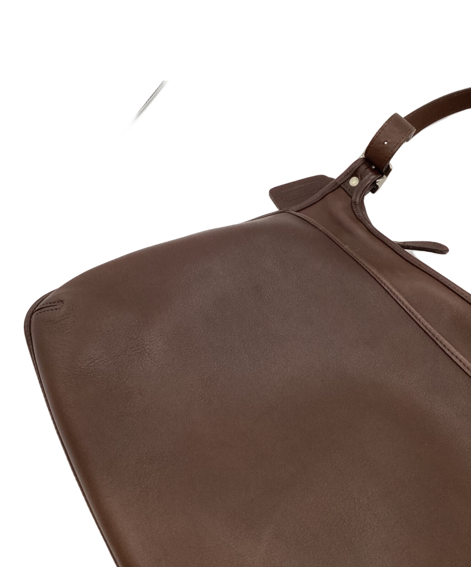 中古・古着通販】COACH (コーチ) レザーショルダーバッグ ブラウン