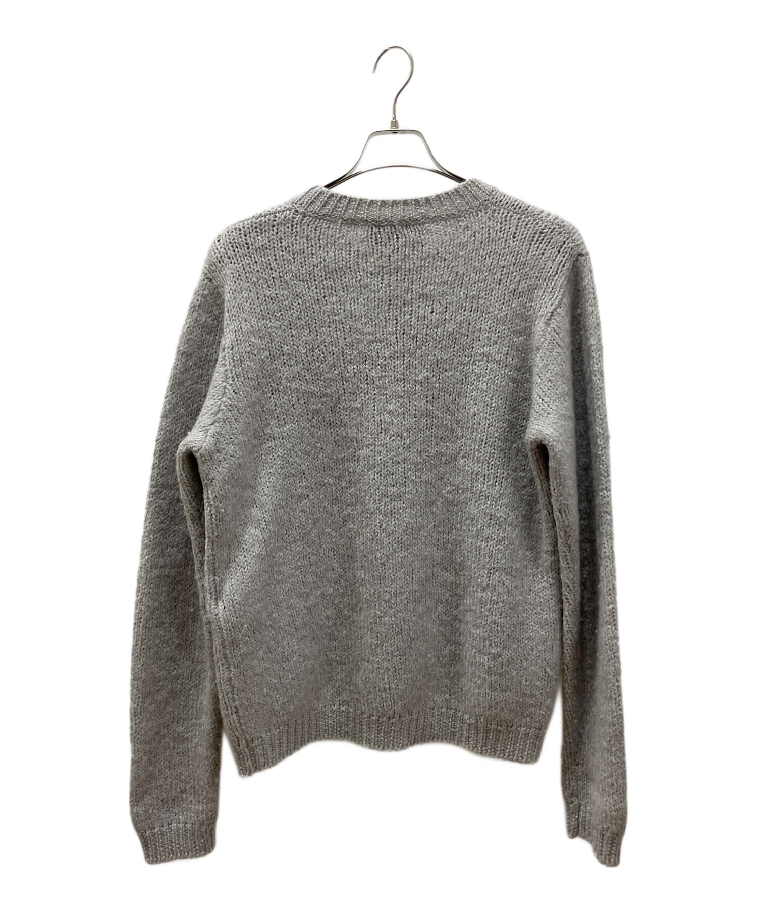 中古・古着通販】GUCCI (グッチ) GG刺繍ロゴニット グレー サイズ:S