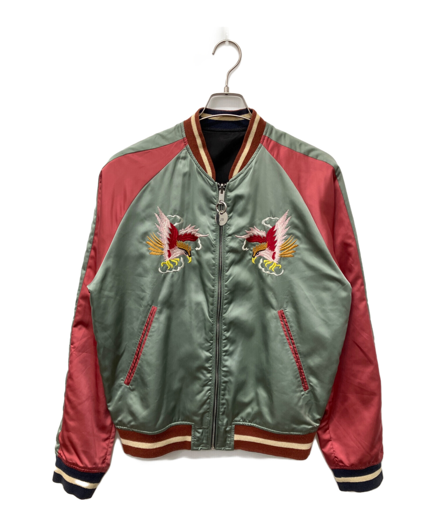 中古・古着通販】DIESEL (ディーゼル) ホーク刺繍スカジャン グリーン