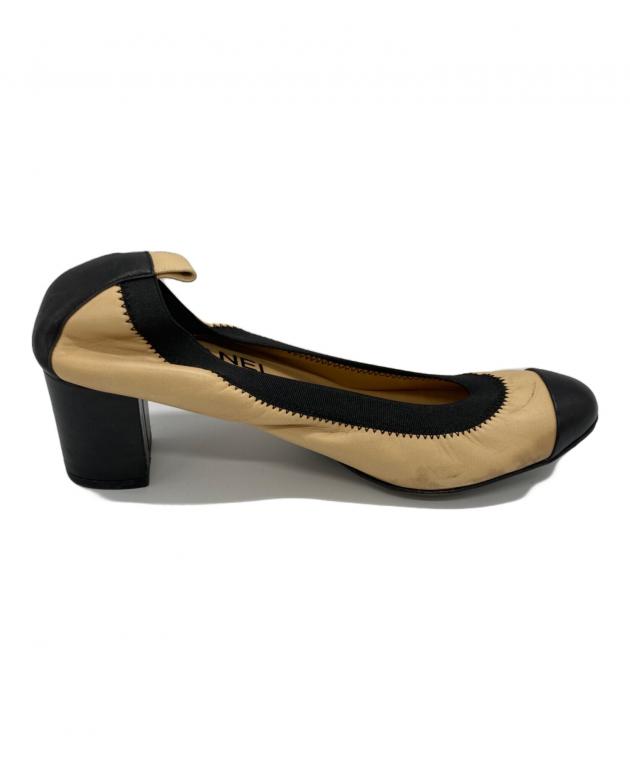 中古・古着通販】CHANEL (シャネル) ココマークバイカラーヒール