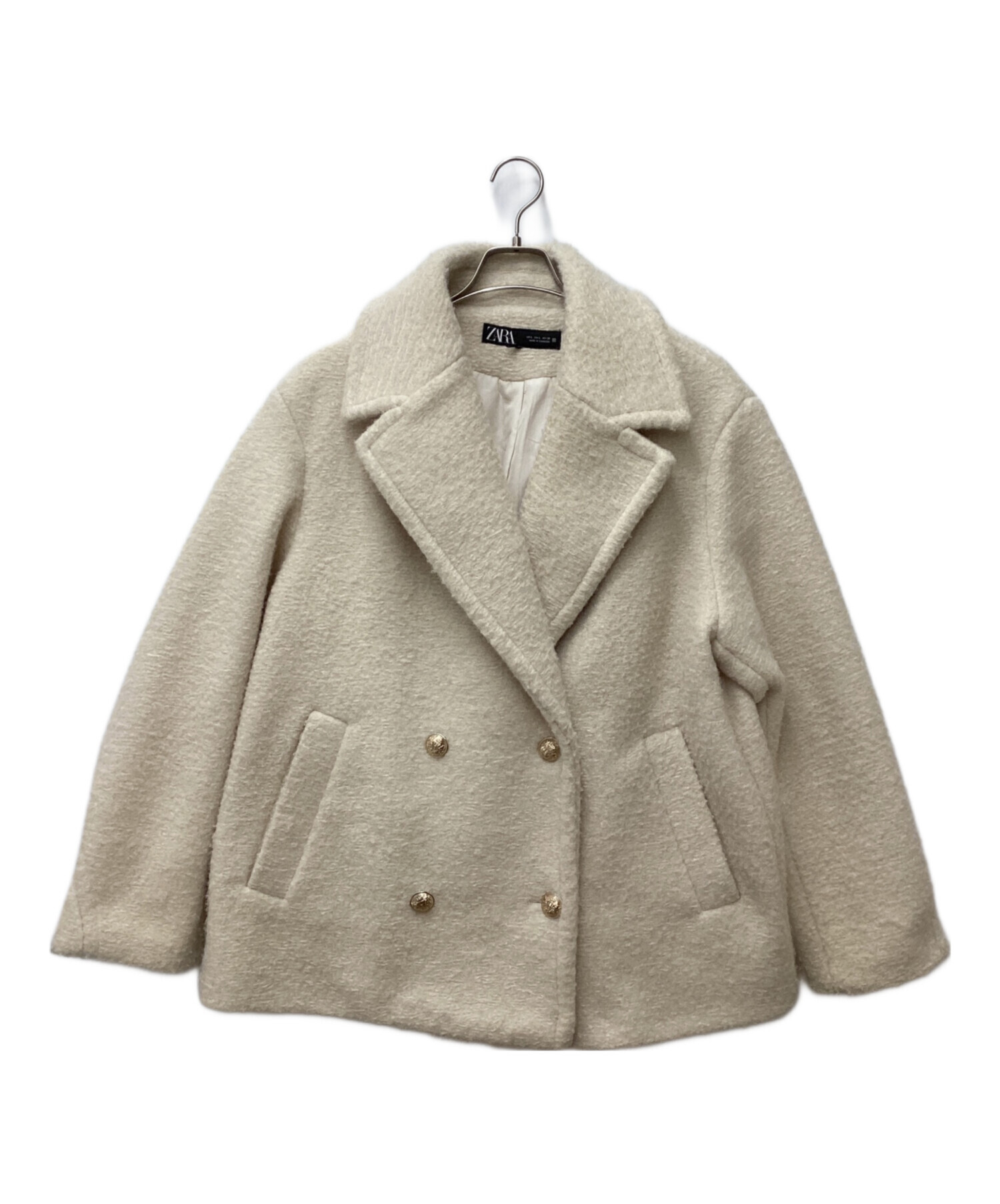 中古・古着通販】ZARA (ザラ) セミロング丈ブークレコート ホワイト