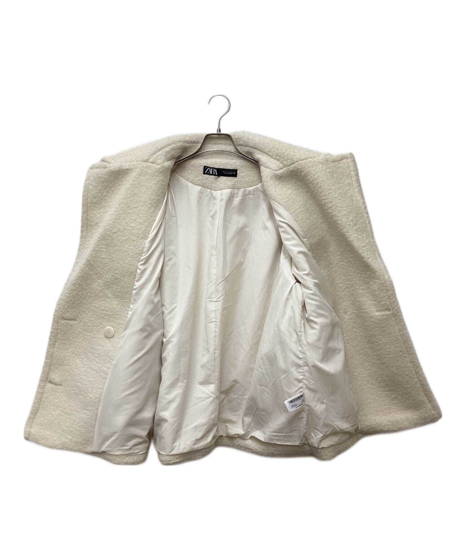 中古・古着通販】ZARA (ザラ) セミロング丈ブークレコート ホワイト