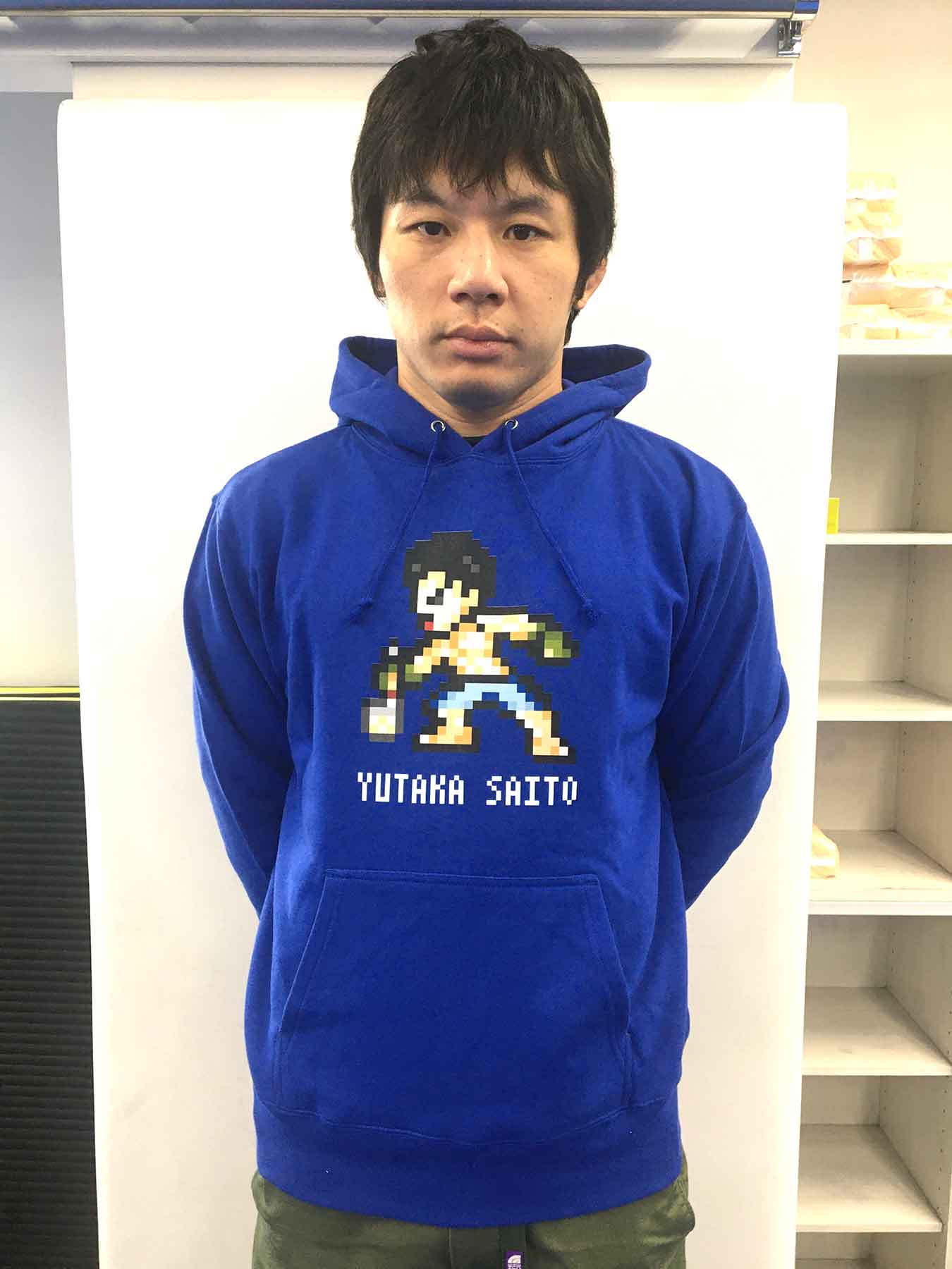 YUTAKA SAITO PIXCEL ART HOODIE／斎藤裕 ピクセル アート（ドット絵