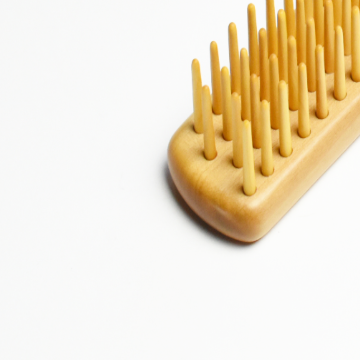 つげブラシ 4列 ネコ にっこり | 別府つげ工芸