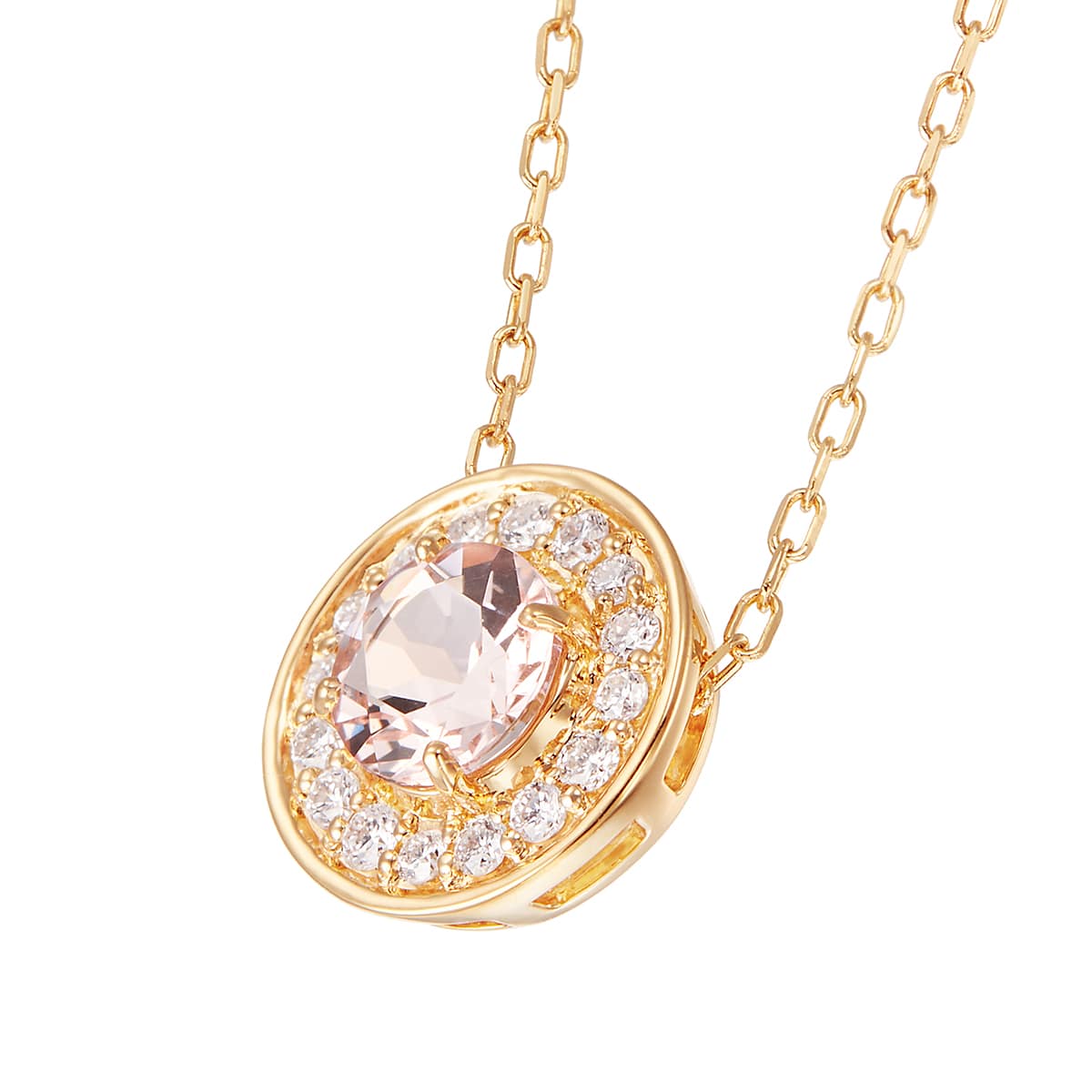 K18イエローゴールドモルガナイトネックレス(RPN026-001)|TSUTSUMI