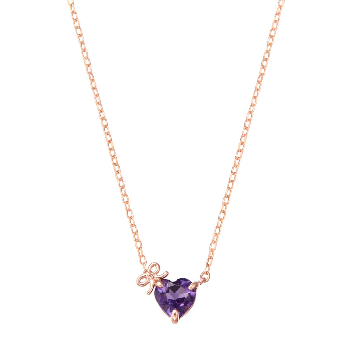 K10ピンクゴールドアメシストネックレス(RPN007-003)|TSUTSUMI