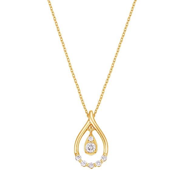 K18イエローゴールドダイヤモンドネックレス(RPN313-002)|TSUTSUMI