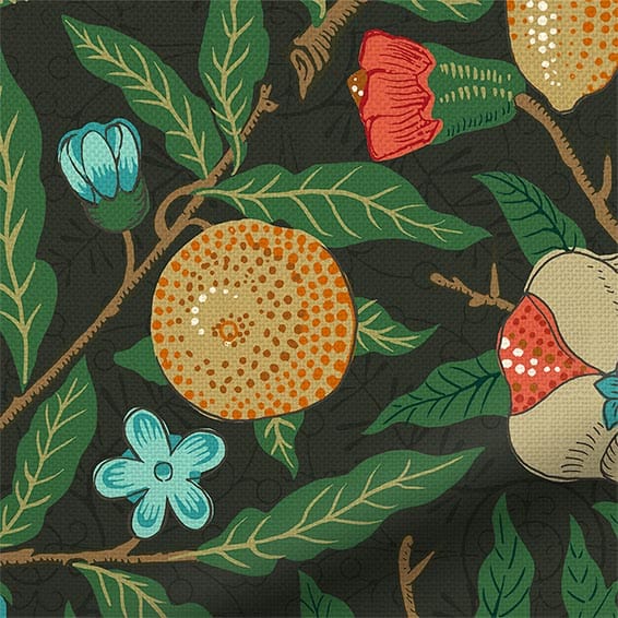 William Morris -ウィリアムモリス フルーツ エボニー ロールスクリーン