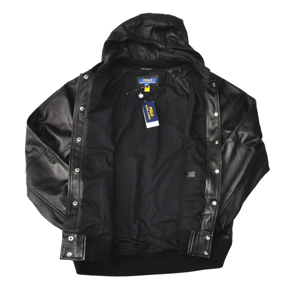 POLO RALPH LAUREN / ポロラルローレン ONE PONY LAMB LEATHER HOODEY