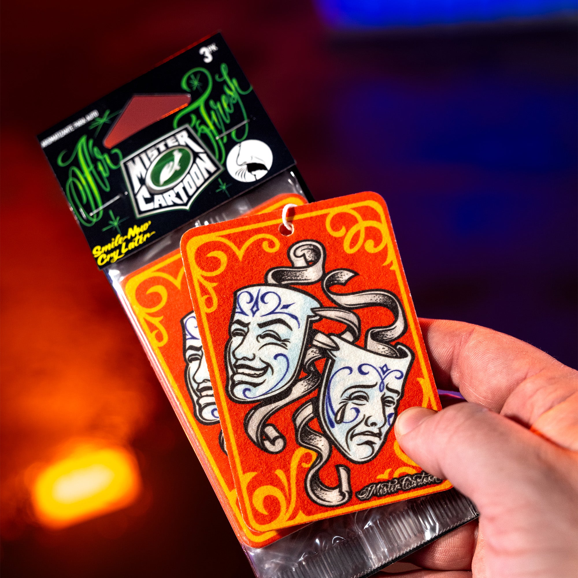 Paper Air Freshener Smile Now Cry Later (3 Pack) | Mister Cartoon