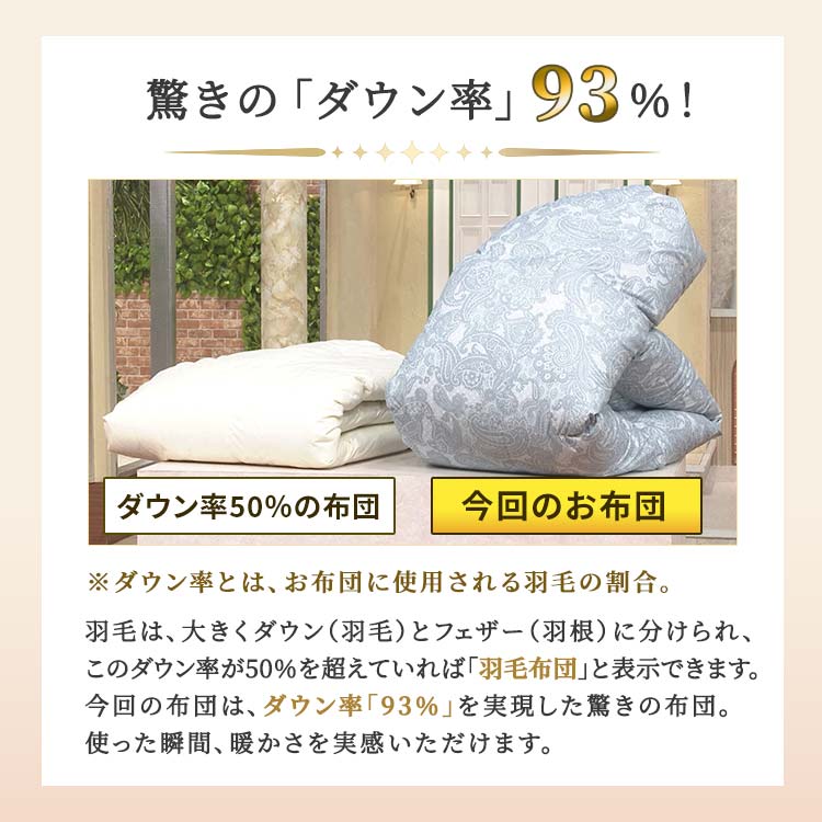 ダブル】ポーランド産マザーグース6つ星羽毛掛け布団｜テレ東マート