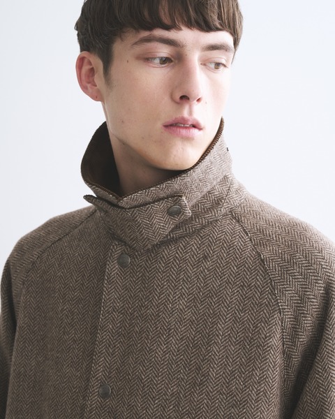 HARROGATE ハロゲート｜ヘリンボーン (ブラウン)｜メンズ｜コート