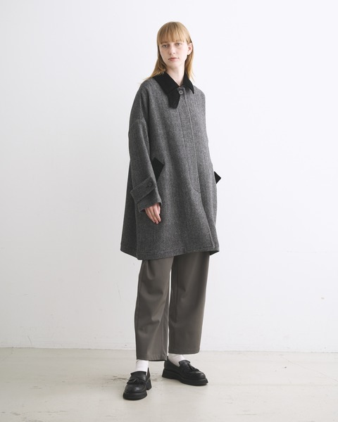 MALTON マールトン｜グレーヘリンボーン×ネイビー｜ウィメンズ｜コート