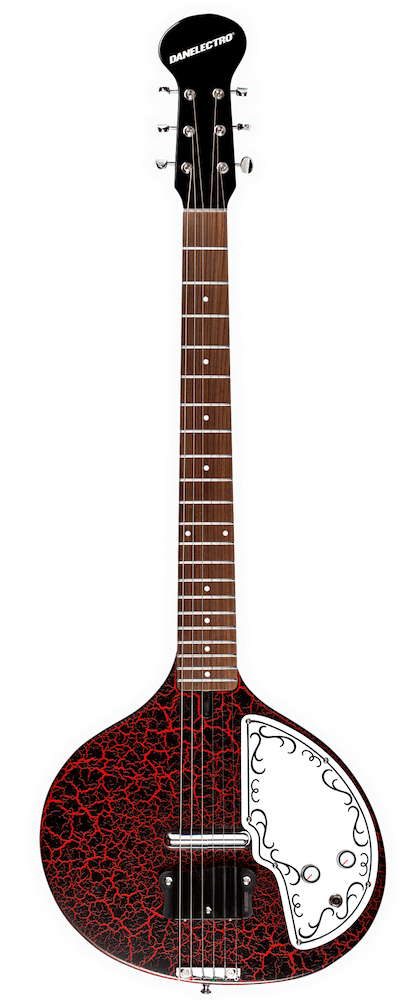 Danelectro Baby Sitar Guitar Red Crackle Electric Guitar – Twin