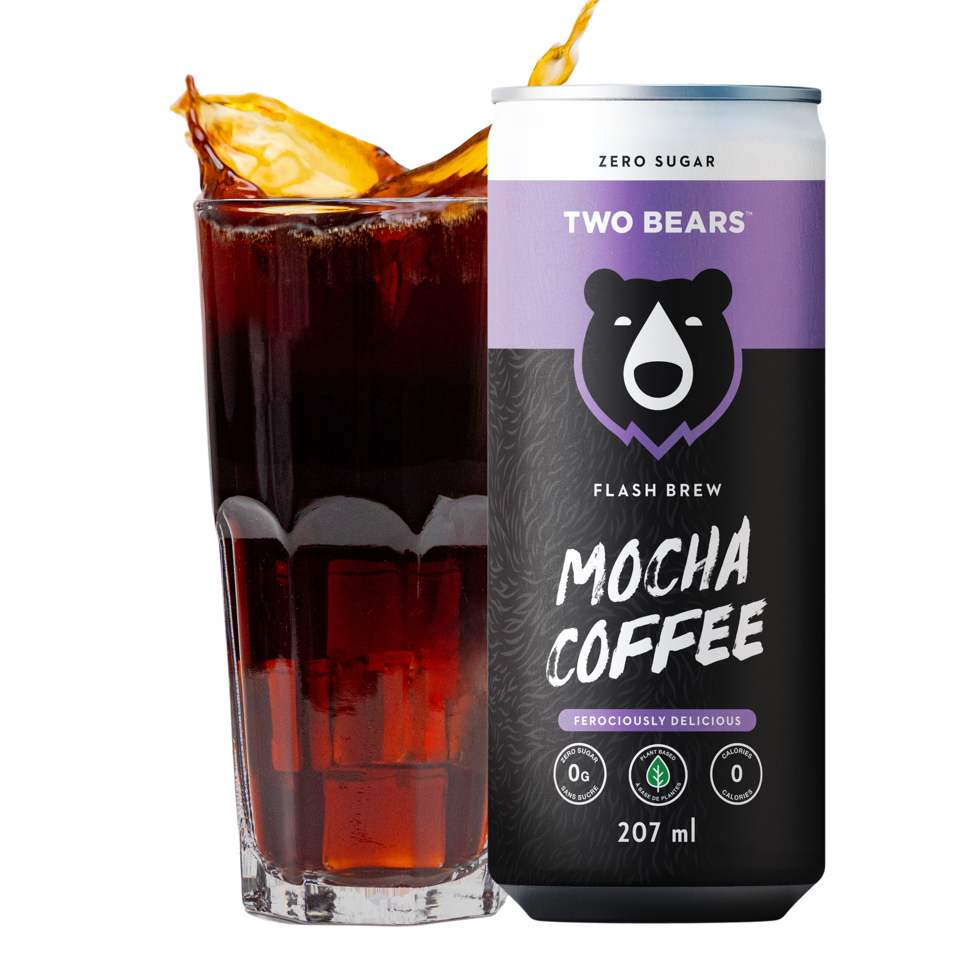 Mocha Flash Brew – Cocoa-Rich, Zero Refined Sugar | Two Bears