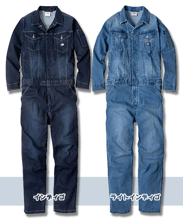 公式]D-686 Dickiesストレッチシルキーデニムつなぎ｜こだわりの
