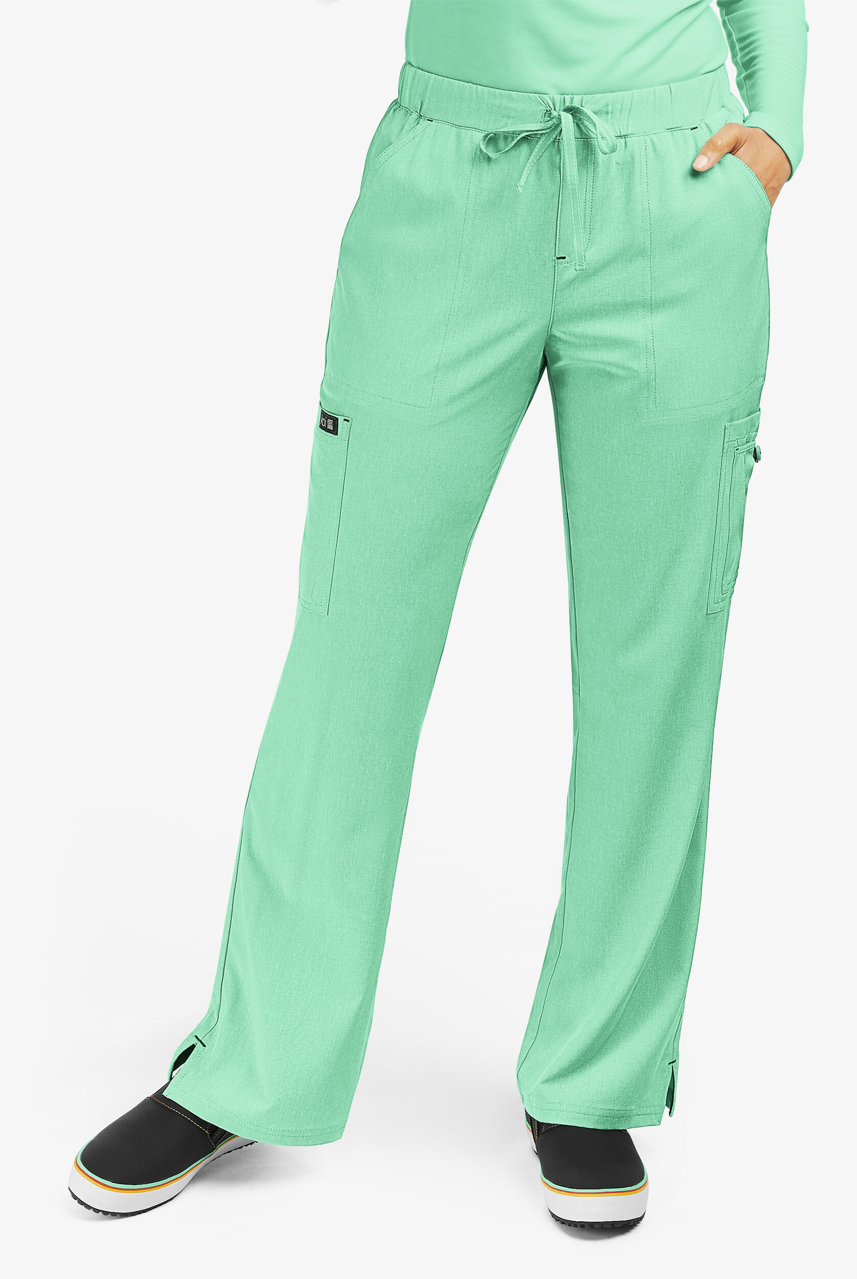 koi Basics Women's Holly Cargo Scrub Pants | Stretchy Scrub Pants