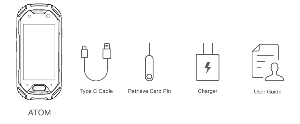 Unihertz Atom - 2.45インチ画面の最小の頑丈なスマートフォン