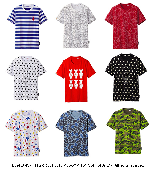世界中で大人気のBE@RBRICKがユニクロのグラフィックTシャツ「UT」に