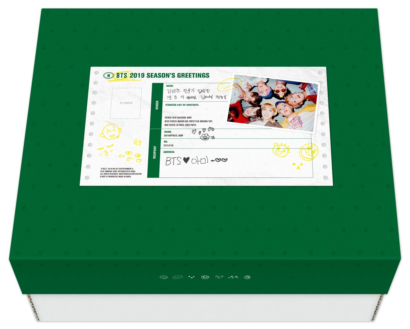 BTS 2019 SEASON'S GREETINGS」UNIVERSAL MUSIC STORE＆FC完全限定販売