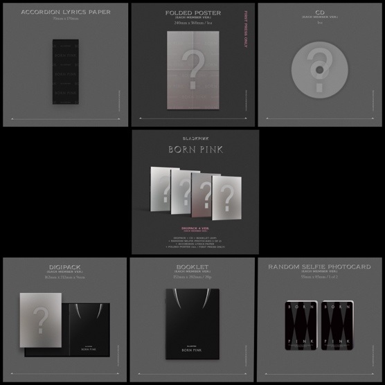 2nd ALBUM「BORN PINK」メンバー別アートワークのデジパックVer.予約