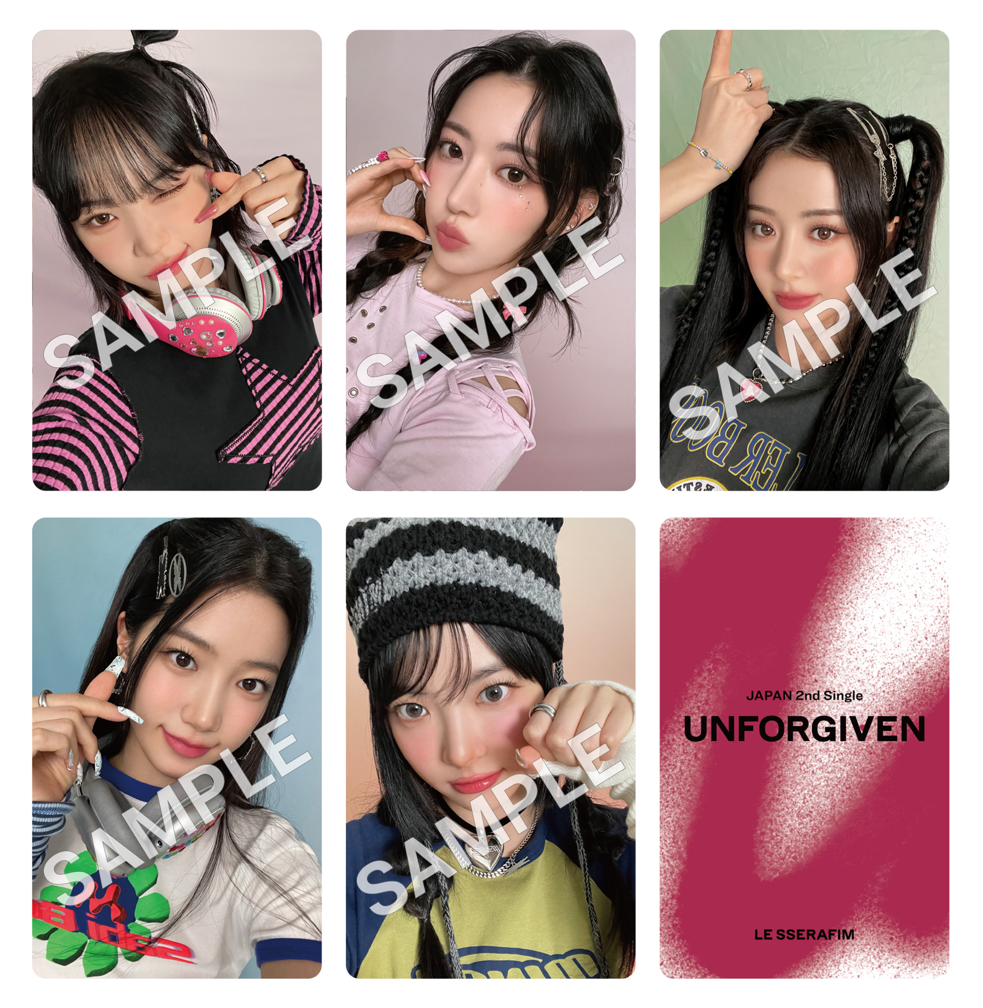 LE SSERAFIM 日本2ndシングル 'UNFORGIVEN' のCD購入特典絵柄公開