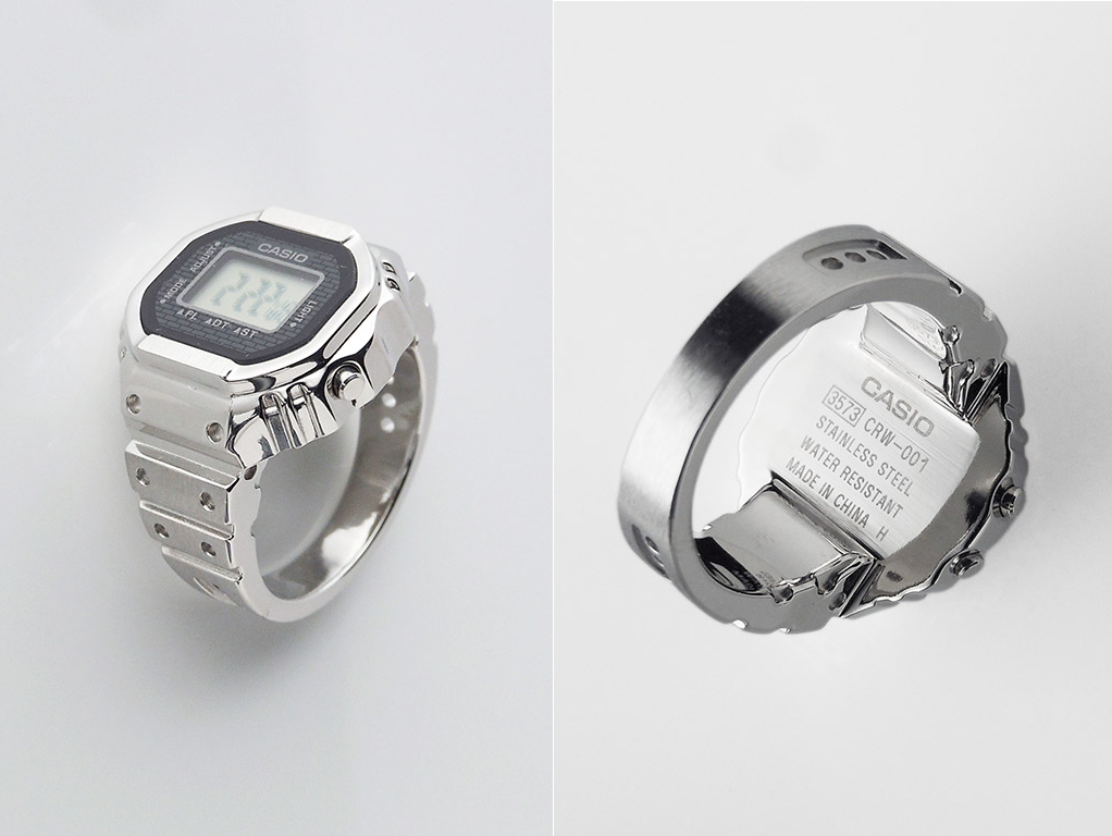 RING WATCH＞CRW-001-1JR /カシオウォッチ50周年記念/リングウォッチ