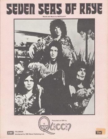 クイーン の全英チャート 初登場曲 「 Seven Seas Of Rhye / 輝ける7