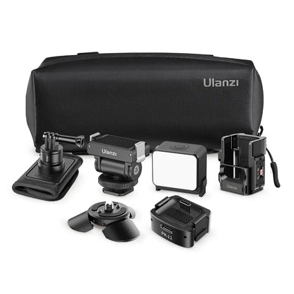 Gimbal Pocket Camera Bundle | Grip, LED & Case