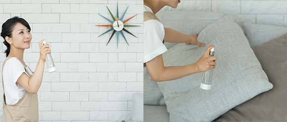 目に見えないウイルス除去に。水と塩で簡単生成、除菌・消臭スプレー