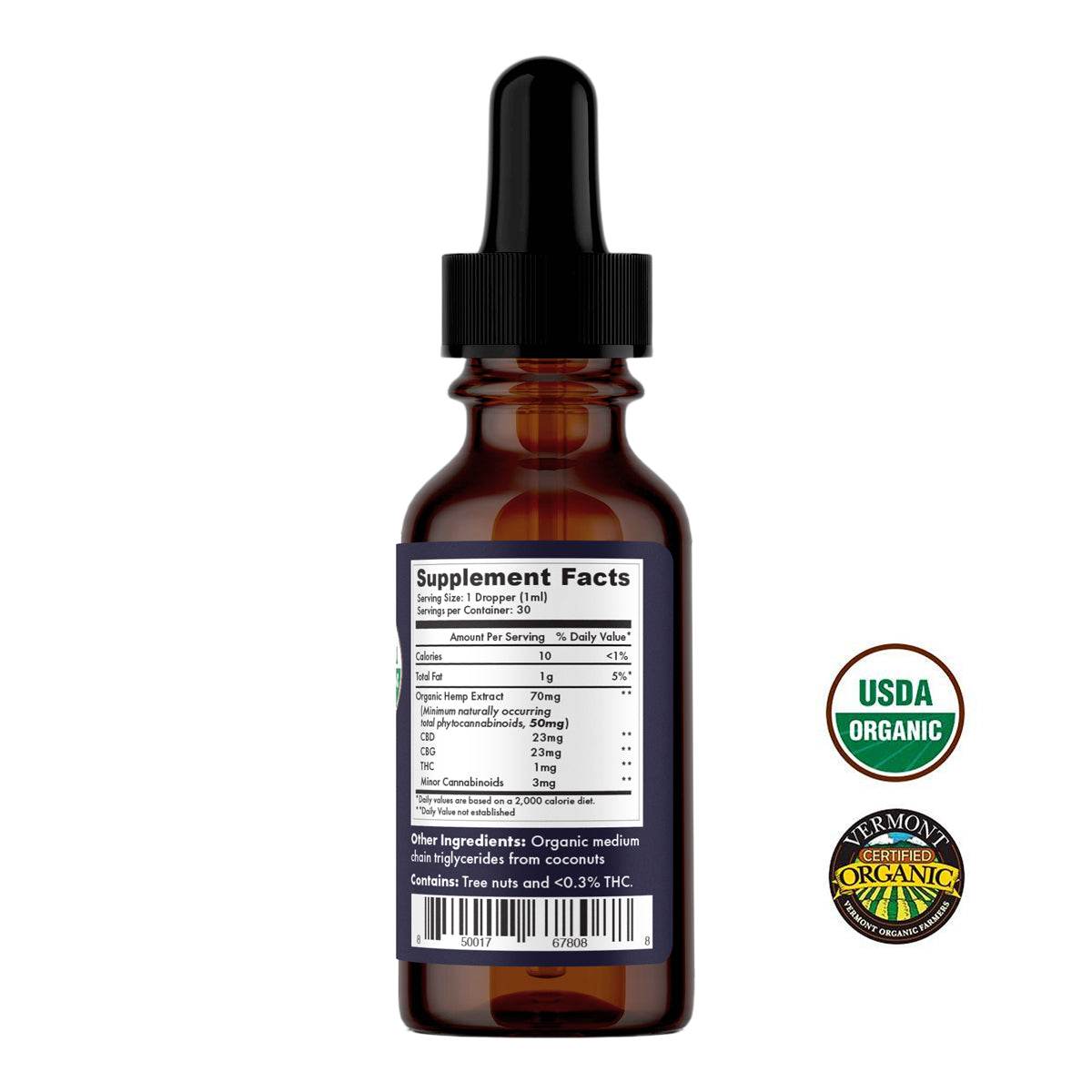1:1 Organic CBD+CBG Hemp Extract – Upstate Elevator