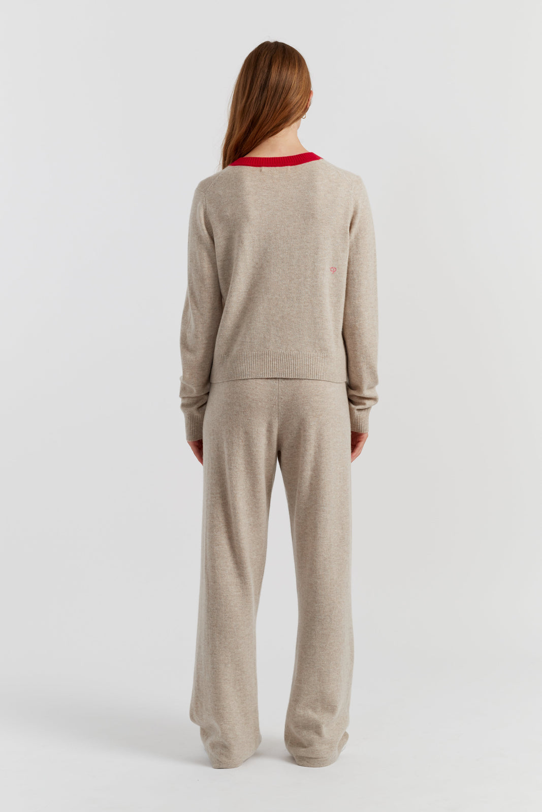 Soft-Oat Wool-Cashmere Miffy Peek Placket Sweater - Chinti