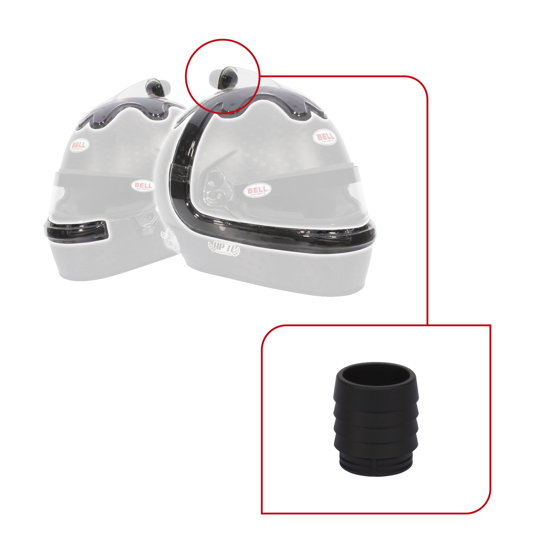 FORCED AIR TOP/SIDE/ NOZZLE (V05) KIT CLEAR BELL HELMET