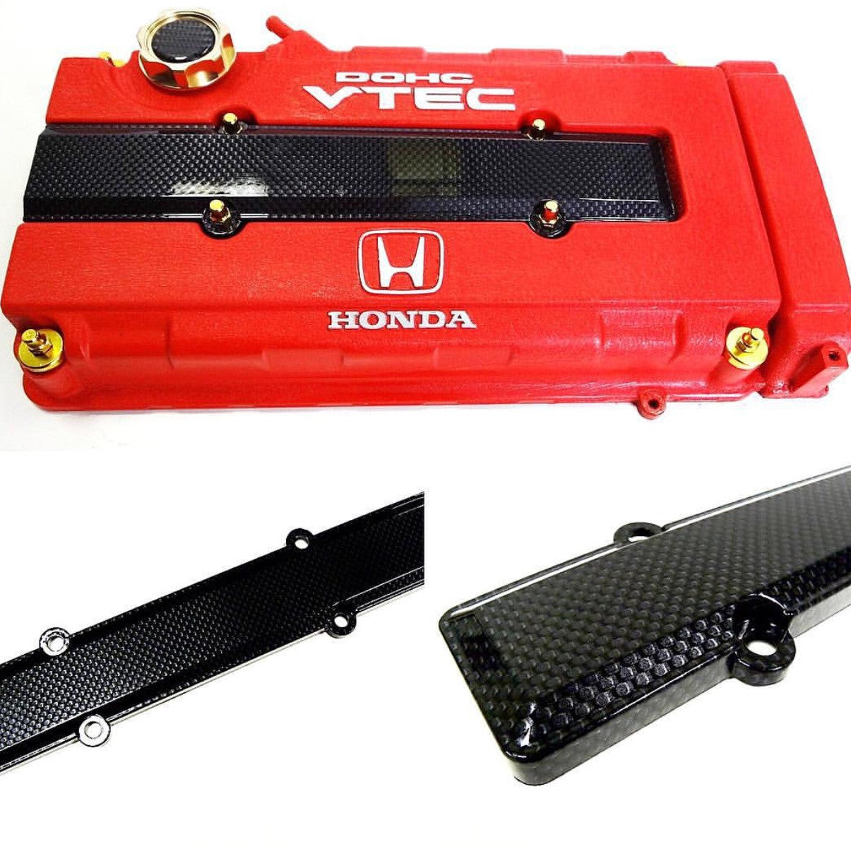 HONDA B18 B16 B SERIES VTEC ABS CARBON FIBER LOOK VALVE COVER