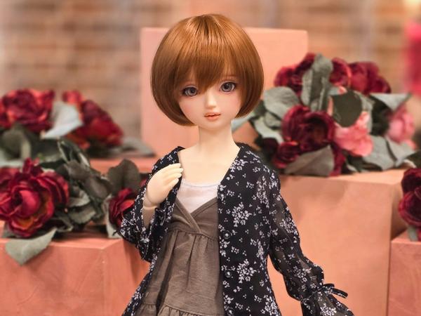 ✴︎ちょっと休憩中✴︎ビスクドール用♡ドレス(深紅)セット