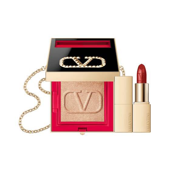 Valentino Go-Clutch Highlighter and Mini Lipstick