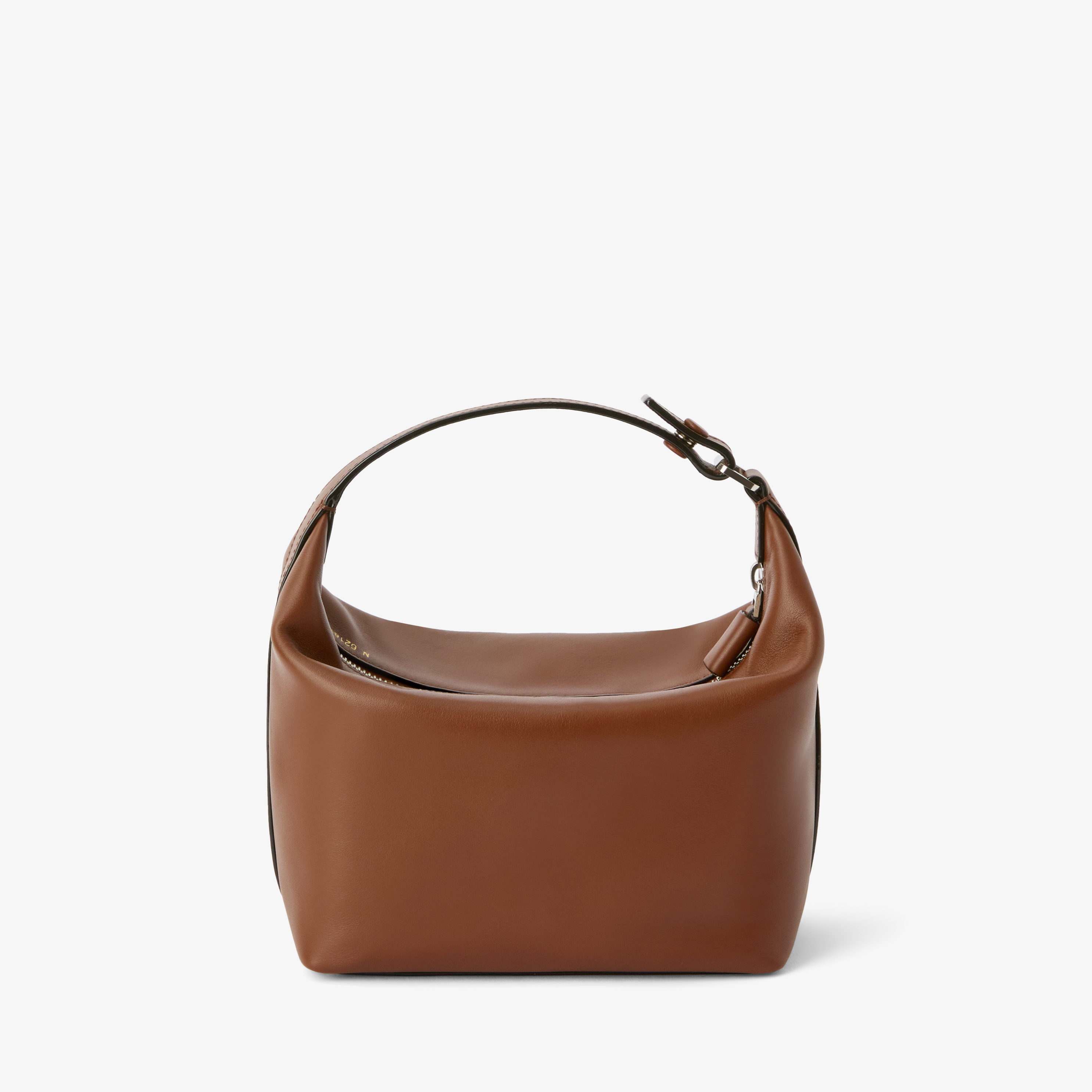 Brown Grained Leather Luxury Top Handle Mini Bag | Valextra