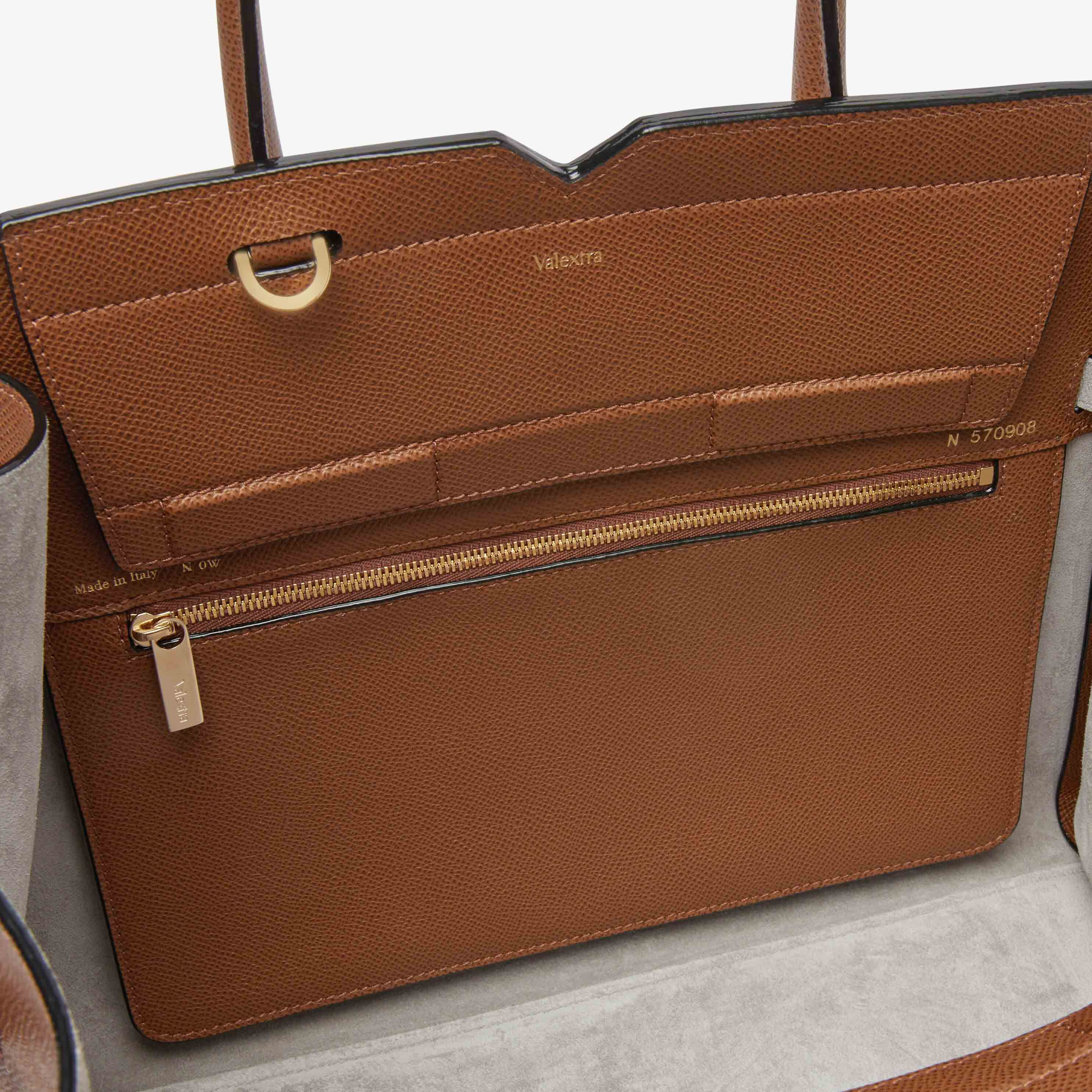 Women's Brown structured Two Handles Medium Bag | Valextra