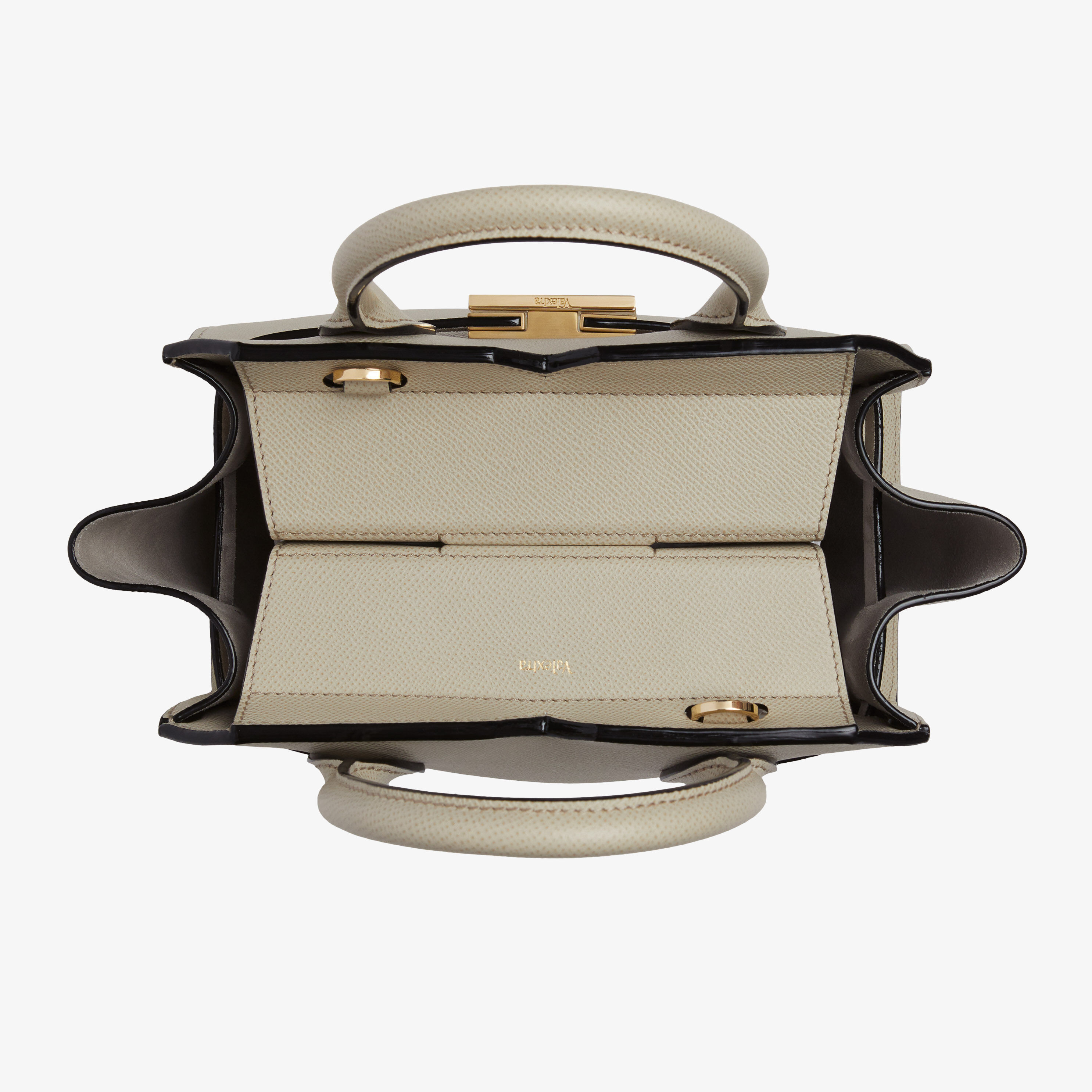 Women's Light Gray Leather Luxury two handles mini bag | Valextra