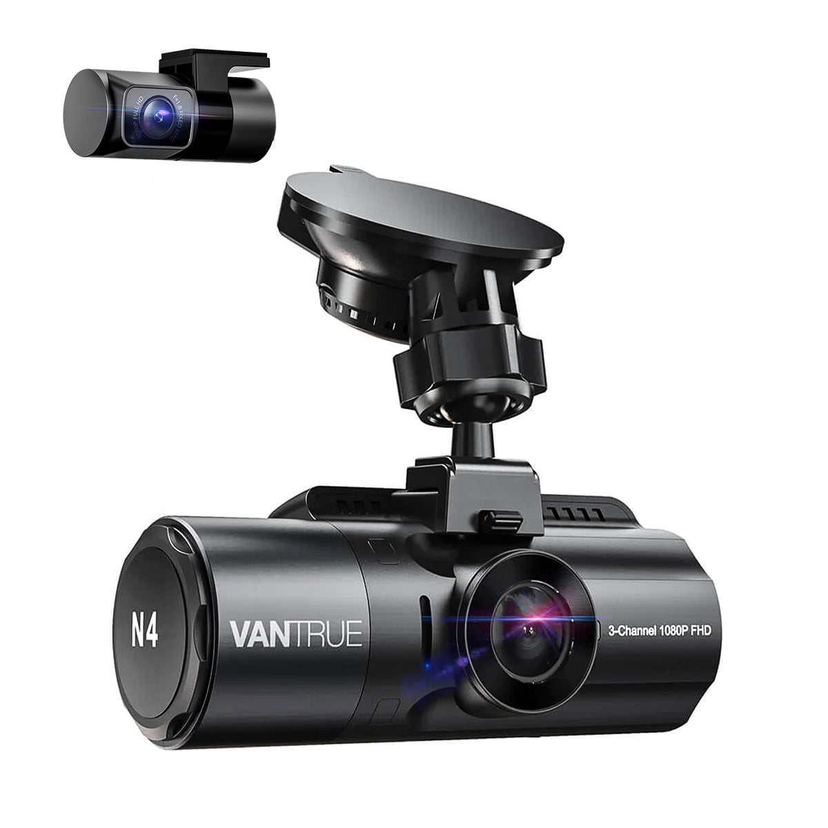 Vantrue N4 3 Channel Dash Cam | 4K+1080P+1080P Car Camera with IR