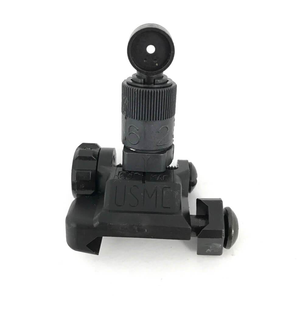 USGI KAC Folding Micro Rear Flip Up Sight, 600m - Venture Surplus