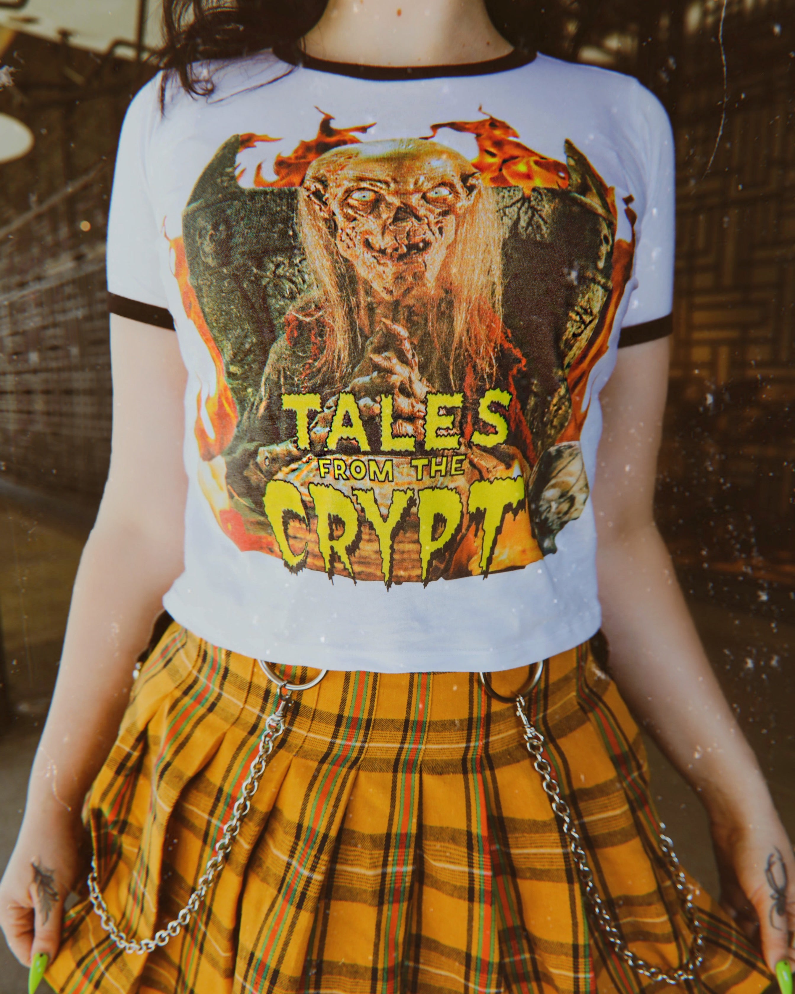 Tales from the Crypt Ringer Tee - Vera's Eyecandy