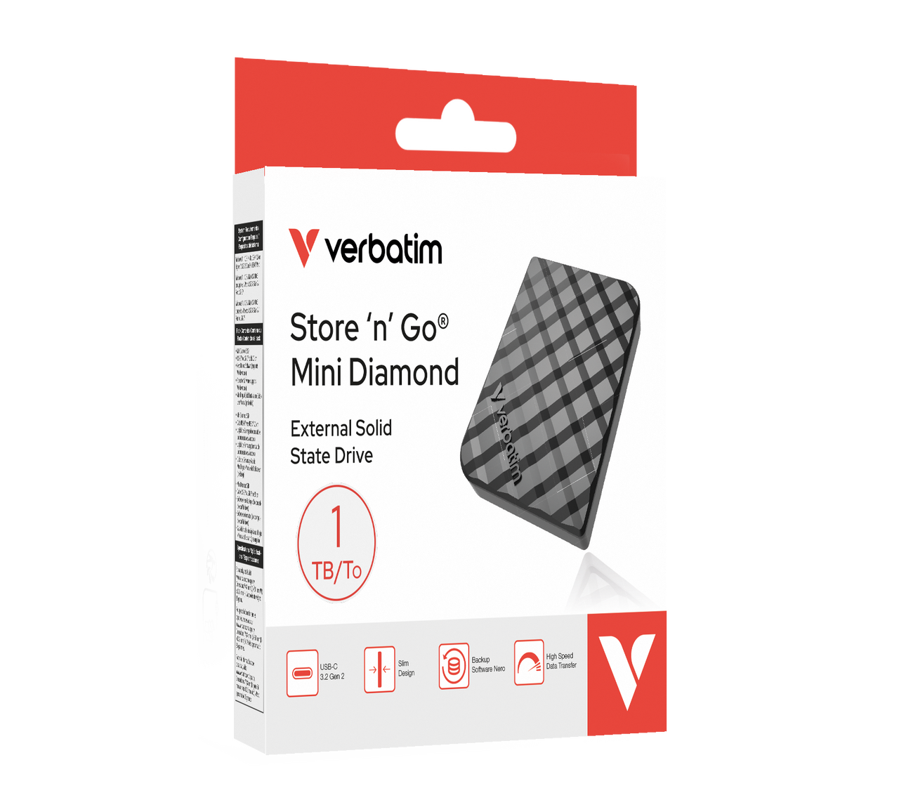 Store 'n' Go Mini Diamond SSD | USB-C | 1TB | Verbatim