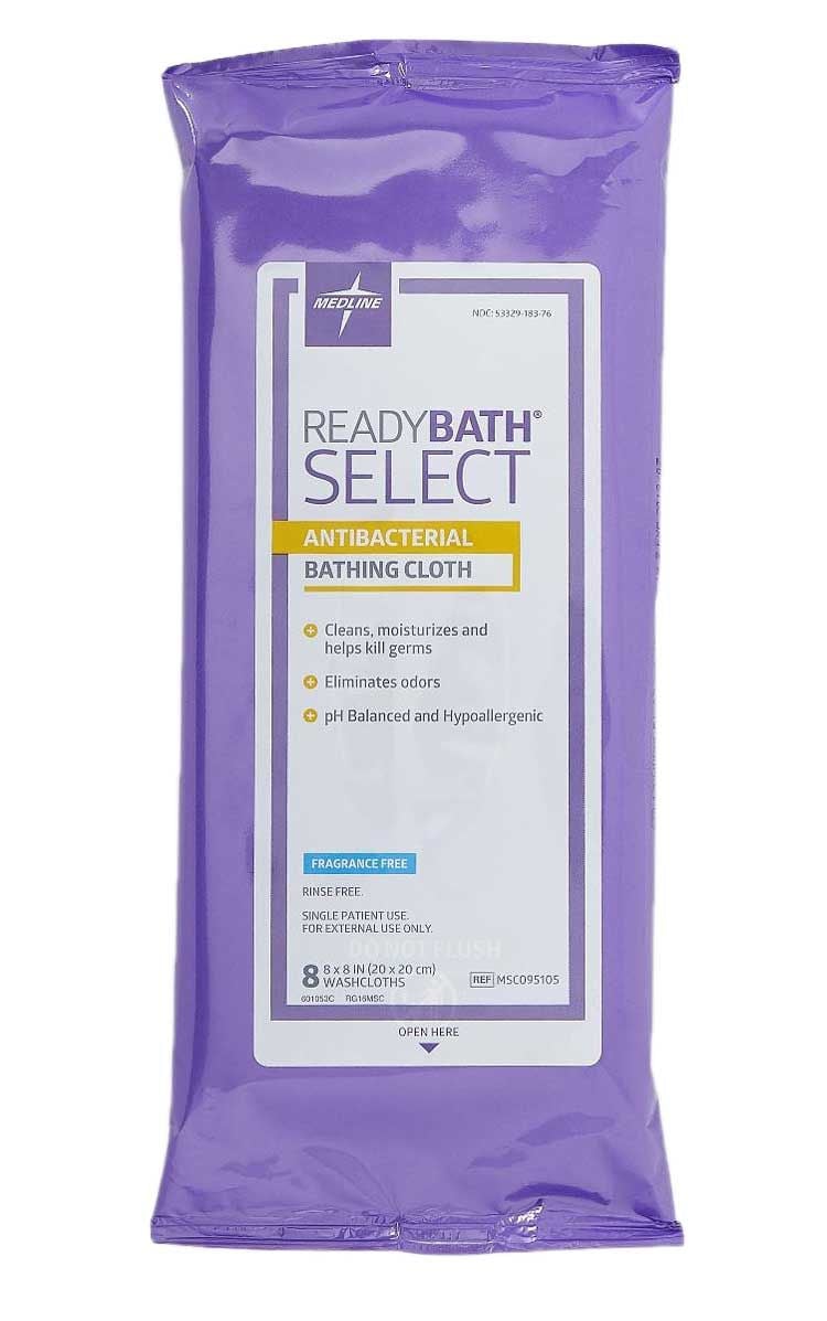Medline ReadyBath SELECT Antibacterial Cleansing Cloths