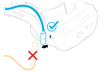 Connecting VIVE Focus Vision to your computer using the VIVE Wired