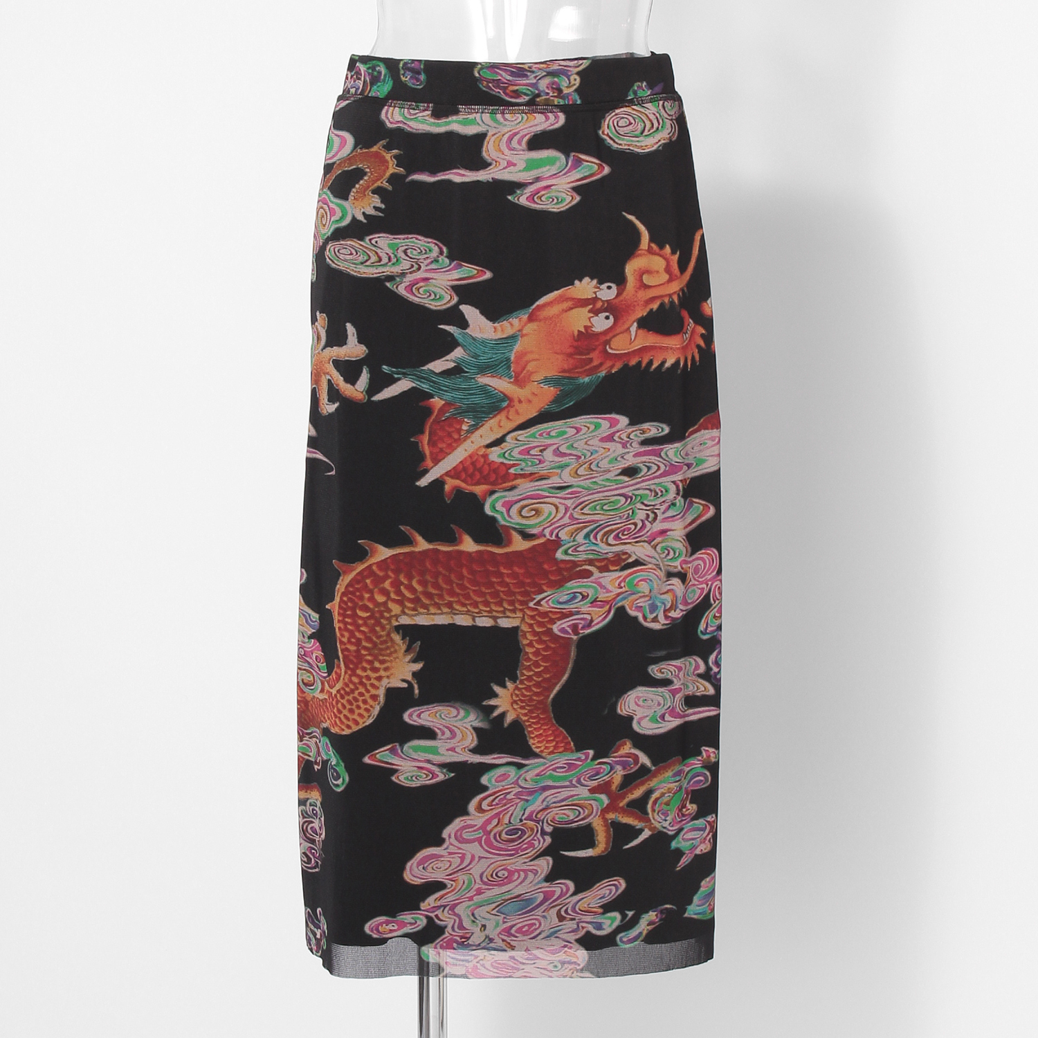 Ceramic dragon print on stretch net スカート｜VIVIENNE TAM