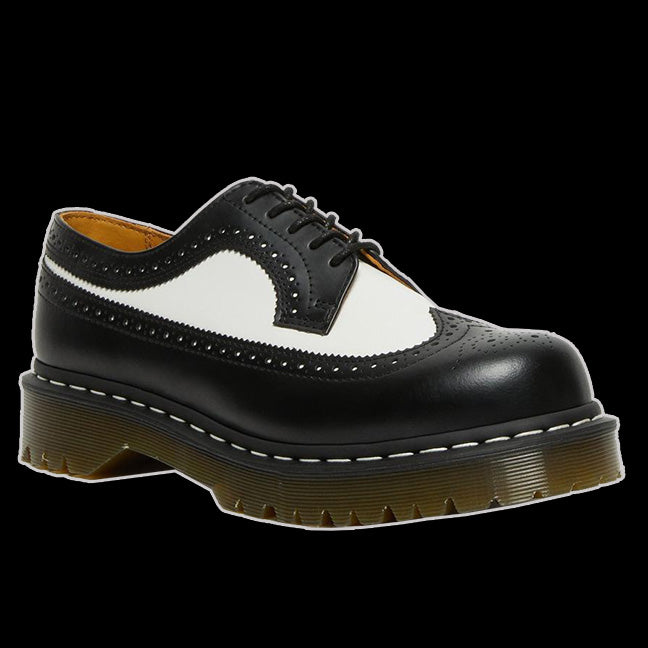 Dr Martens - 3989 Bex Smooth B/W Leather Brogue Shoes | Vixens and