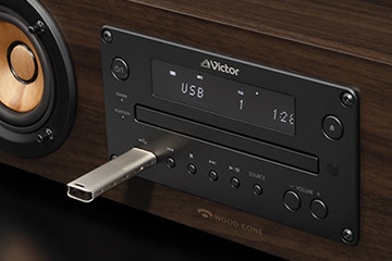一体型ウッドコーンオーディオに楽曲内蔵モデルが登場 コンパクト