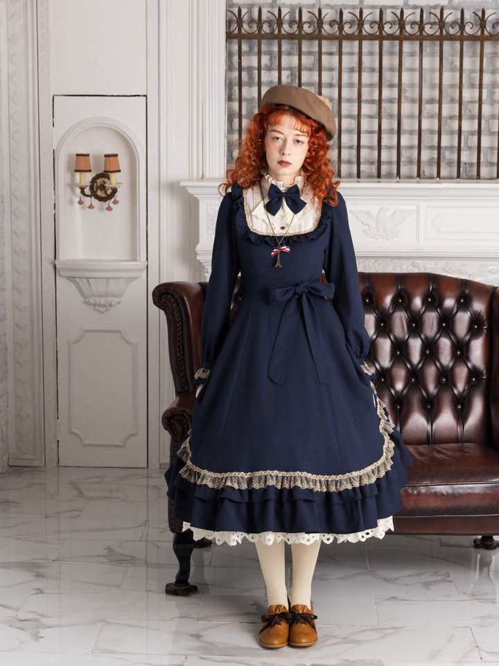 ガンクラブチェッククラシカルドールドレス - Victorian maiden